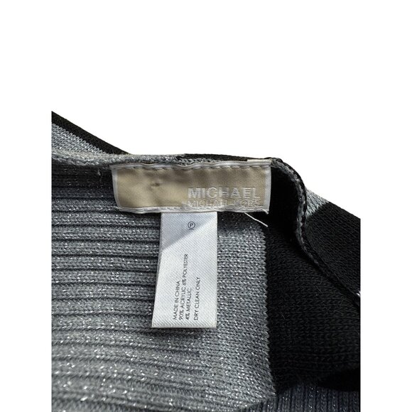 Michael Kors Black & Gray Monogram Knit Scarf - Picture 3 of 5